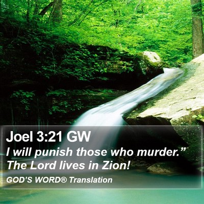 Joel 3:21 GW Bible Verse Image