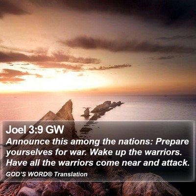 Joel 3:9 GW Bible Verse Image
