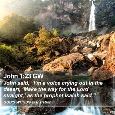 John 1:23 GW Bible Verse Image