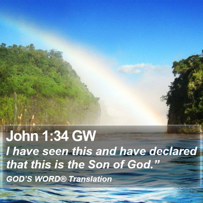 John 1:34 GW Bible Verse Image