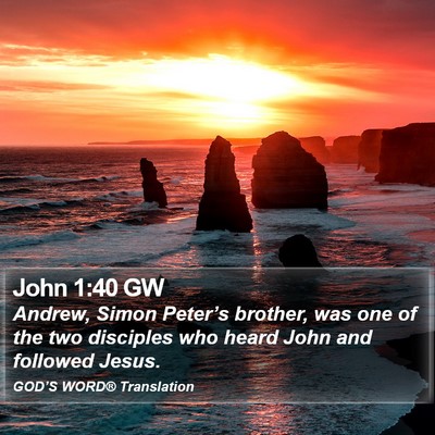 John 1:40 GW Bible Verse Image