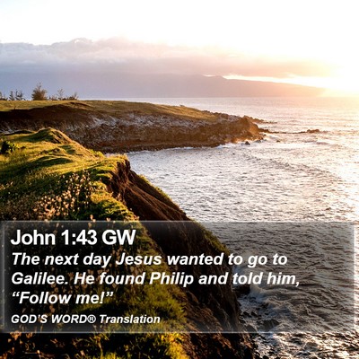 John 1:43 GW Bible Verse Image