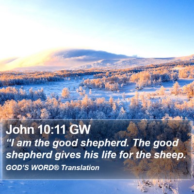John 10:11 GW Bible Verse Image