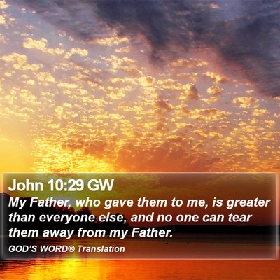 John 10:29 GW Bible Verse Image