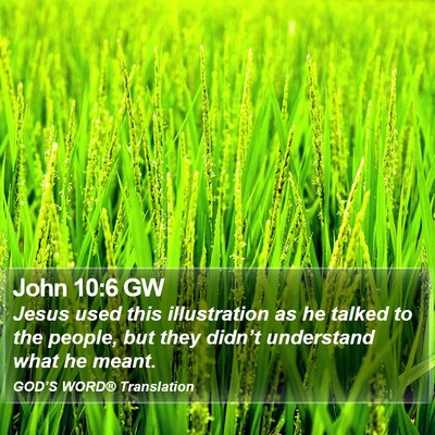 John 10:6 GW Bible Verse Image