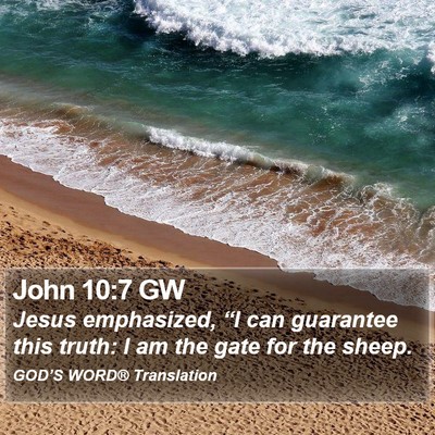 John 10:7 GW Bible Verse Image