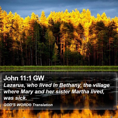 John 11:1 GW Bible Verse Image