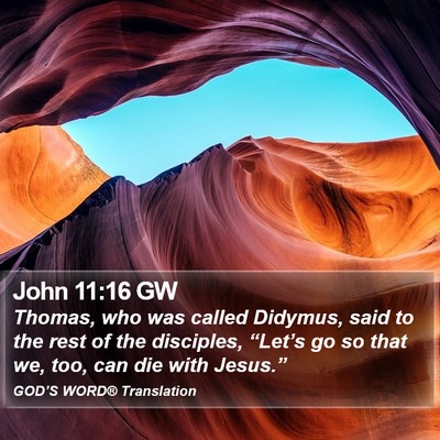 John 11:16 GW Bible Verse Image
