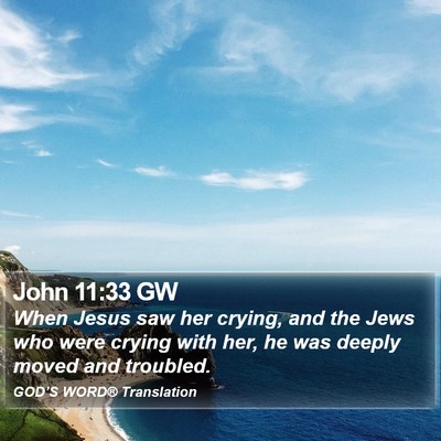 John 11:33 GW Bible Verse Image