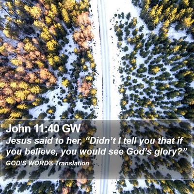 John 11:40 GW Bible Verse Image