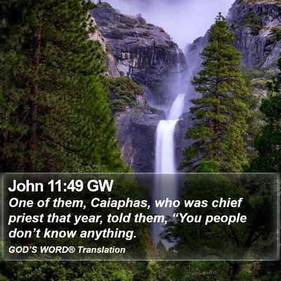 John 11:49 GW Bible Verse Image