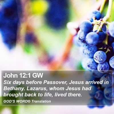 John 12:1 GW Bible Verse Image