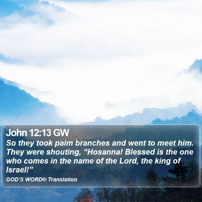 John 12:13 GW Bible Verse Image
