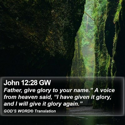 John 12:28 GW Bible Verse Image