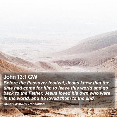 John 13:1 GW Bible Verse Image