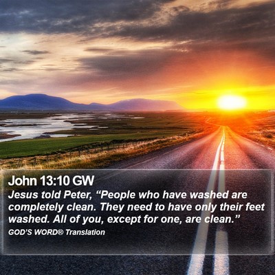 John 13:10 GW Bible Verse Image