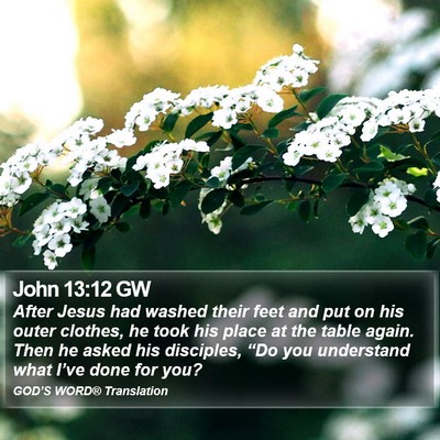 John 13:12 GW Bible Verse Image