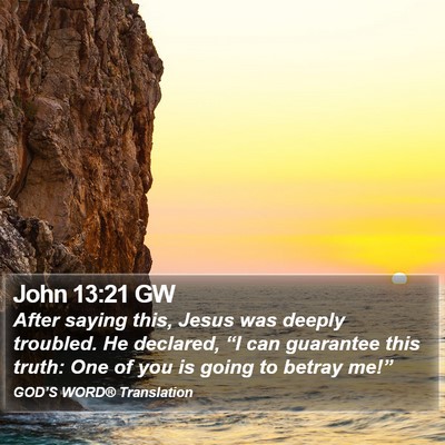 John 13:21 GW Bible Verse Image
