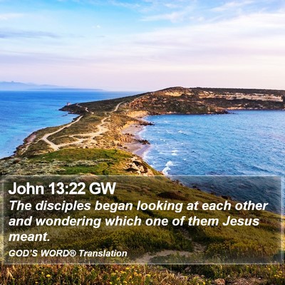 John 13:22 GW Bible Verse Image
