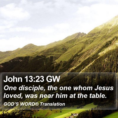 John 13:23 GW Bible Verse Image
