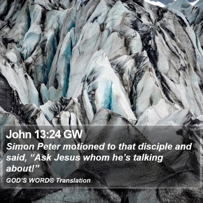 John 13:24 GW Bible Verse Image