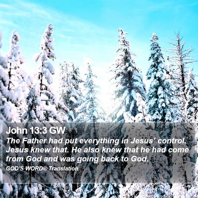 John 13:3 GW Bible Verse Image