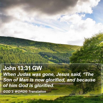 John 13:31 GW Bible Verse Image