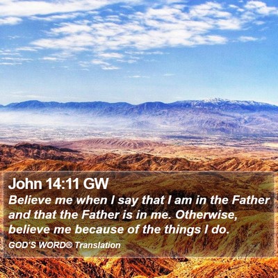 John 14:11 GW Bible Verse Image