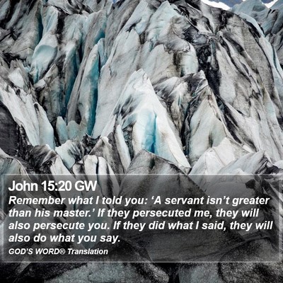 John 15:20 GW Bible Verse Image