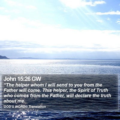 John 15:26 GW Bible Verse Image
