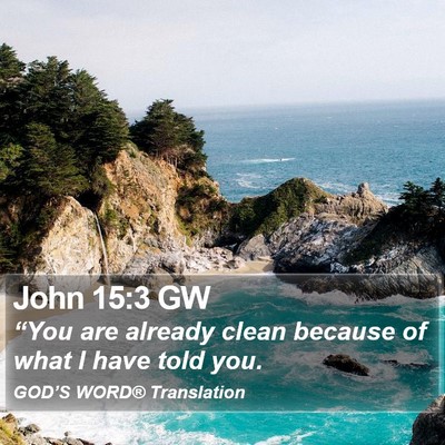 John 15:3 GW Bible Verse Image