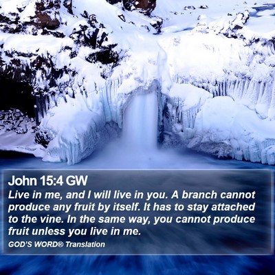John 15:4 GW Bible Verse Image
