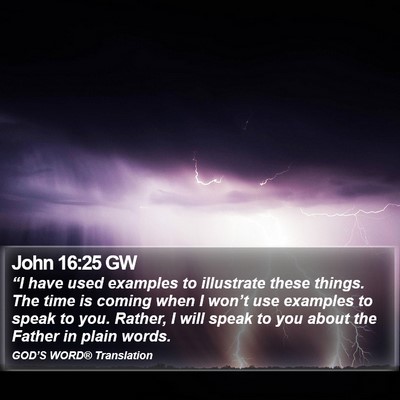 John 16:25 GW Bible Verse Image