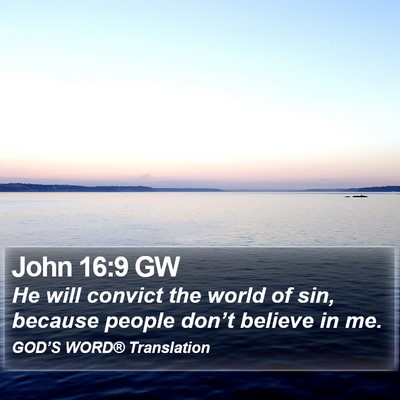 John 16:9 GW Bible Verse Image