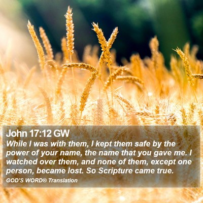 John 17:12 GW Bible Verse Image