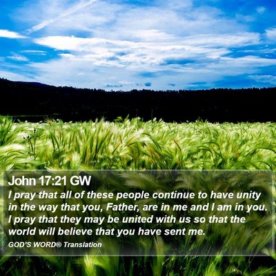 John 17:21 GW Bible Verse Image
