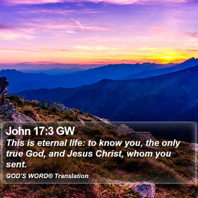 John 17:3 GW Bible Verse Image