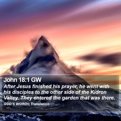 John 18:1 GW Bible Verse Image