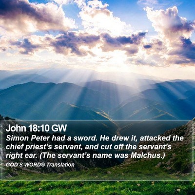 John 18:10 GW Bible Verse Image