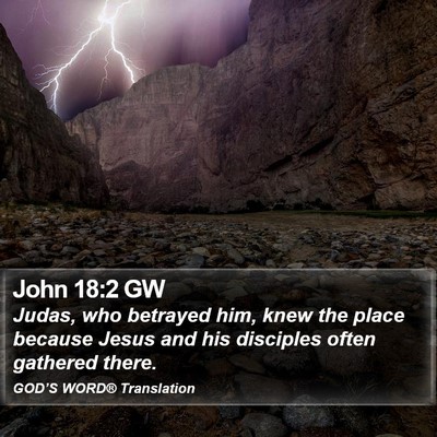 John 18:2 GW Bible Verse Image