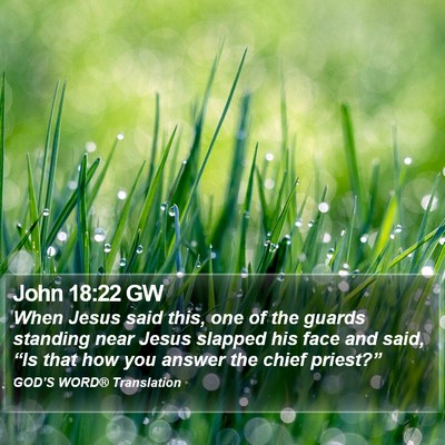 John 18:22 GW Bible Verse Image
