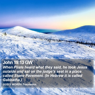 John 19:13 GW Bible Verse Image