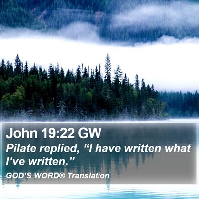 John 19:22 GW Bible Verse Image