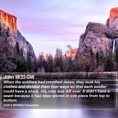 John 19:23 GW Bible Verse Image