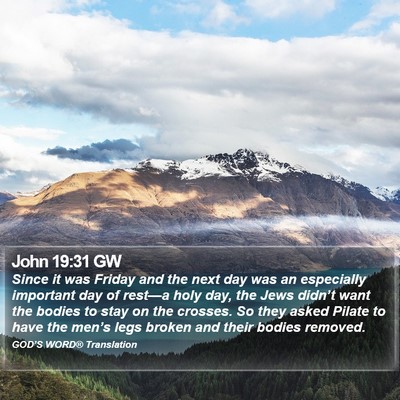 John 19:31 GW Bible Verse Image