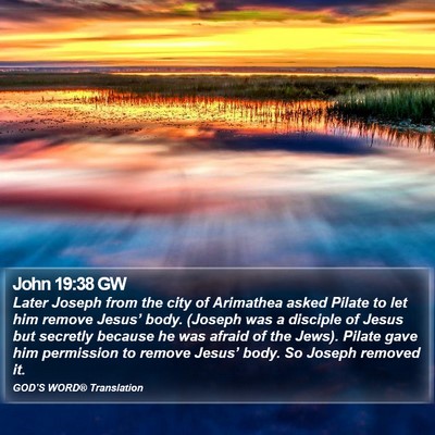 John 19:38 GW Bible Verse Image