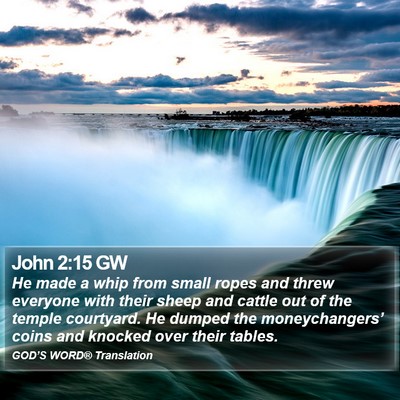 John 2:15 GW Bible Verse Image