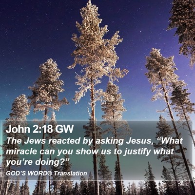 John 2:18 GW Bible Verse Image