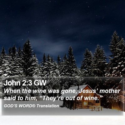 John 2:3 GW Bible Verse Image