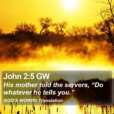 John 2:5 GW Bible Verse Image